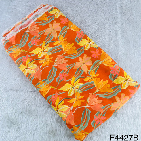 Floral Printed Crepe Fabric-F4427